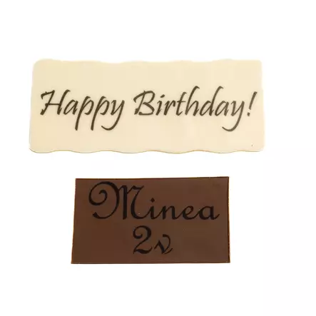 Tekstilaatta kakkuun, vegaaninen maitosuklaa - Kakut - 1320 - 1