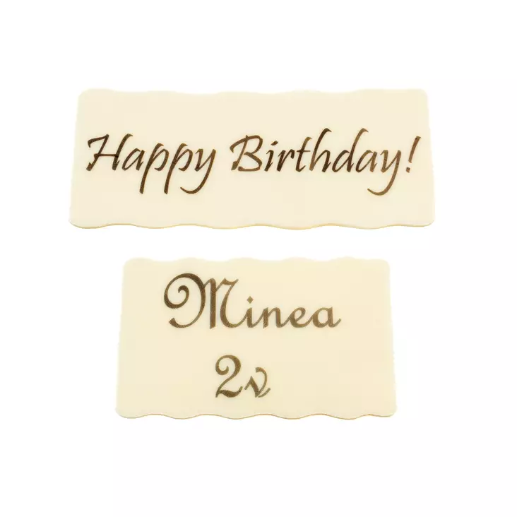 Tekstilaatta kakkuun valkosuklaasta - Kakut - 325 - 1